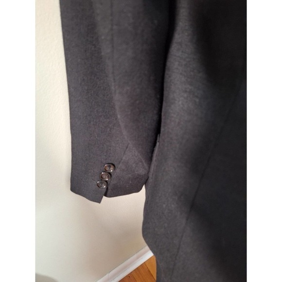 Vintage 1980s Linen Blend Double Breasted Blazer Midi Skirt Suit Set Women Small - Picture 3 of 11